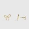 18k Gold Stainless Steel Bow Stud Earrings