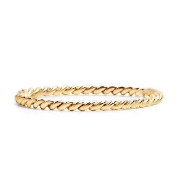 Screenshot 18k Stainless Steel Gold Braided Ring