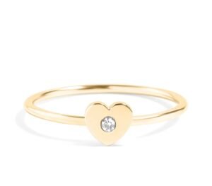 Stone Heart Symbol Ring