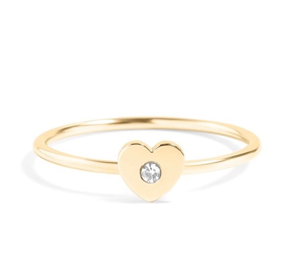 Stone Heart Symbol Ring