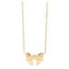 18k Gold Plated Stainless Steel Bow Pendant Necklace