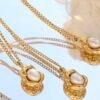 Zakai Natural Pearl Round Necklace