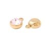 img_2164.jpg Gold Round Glass Charm - Assorted Colors
