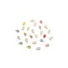 Gold Oval Framed Glass Charms - Assorted Colors