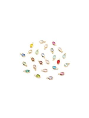 img_2169.jpg Gold Oval Framed Glass Charms - Assorted Colors