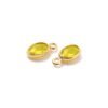Gold Oval Framed Glass Charms - Assorted Colors