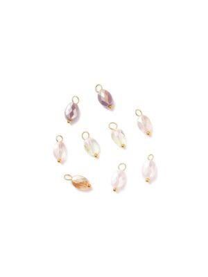 img_2174.jpg Gold Sea Glass Iridescent Glass Charms - Assorted