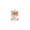 Gold Glass Emerald Cut Charm