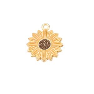 Gold Classic Sunflower Charm