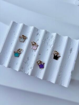 Gold Radiance Crown Charm - Assorted Colors