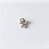 Gold Cubic Zirconia Bow Charm
