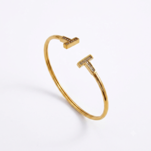 Double T Pave Cuff