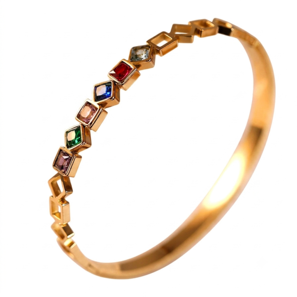 Kaleidoscope Crystal Bangle
