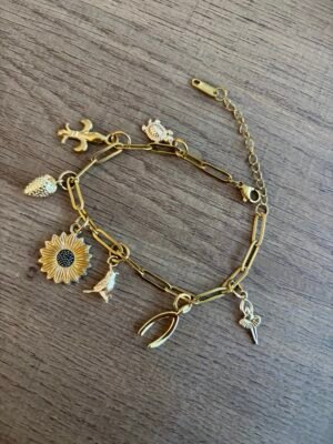 Sunflower Charm Bracelet