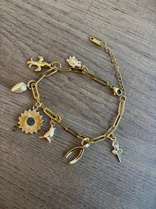 Sunflower Charm Bracelet